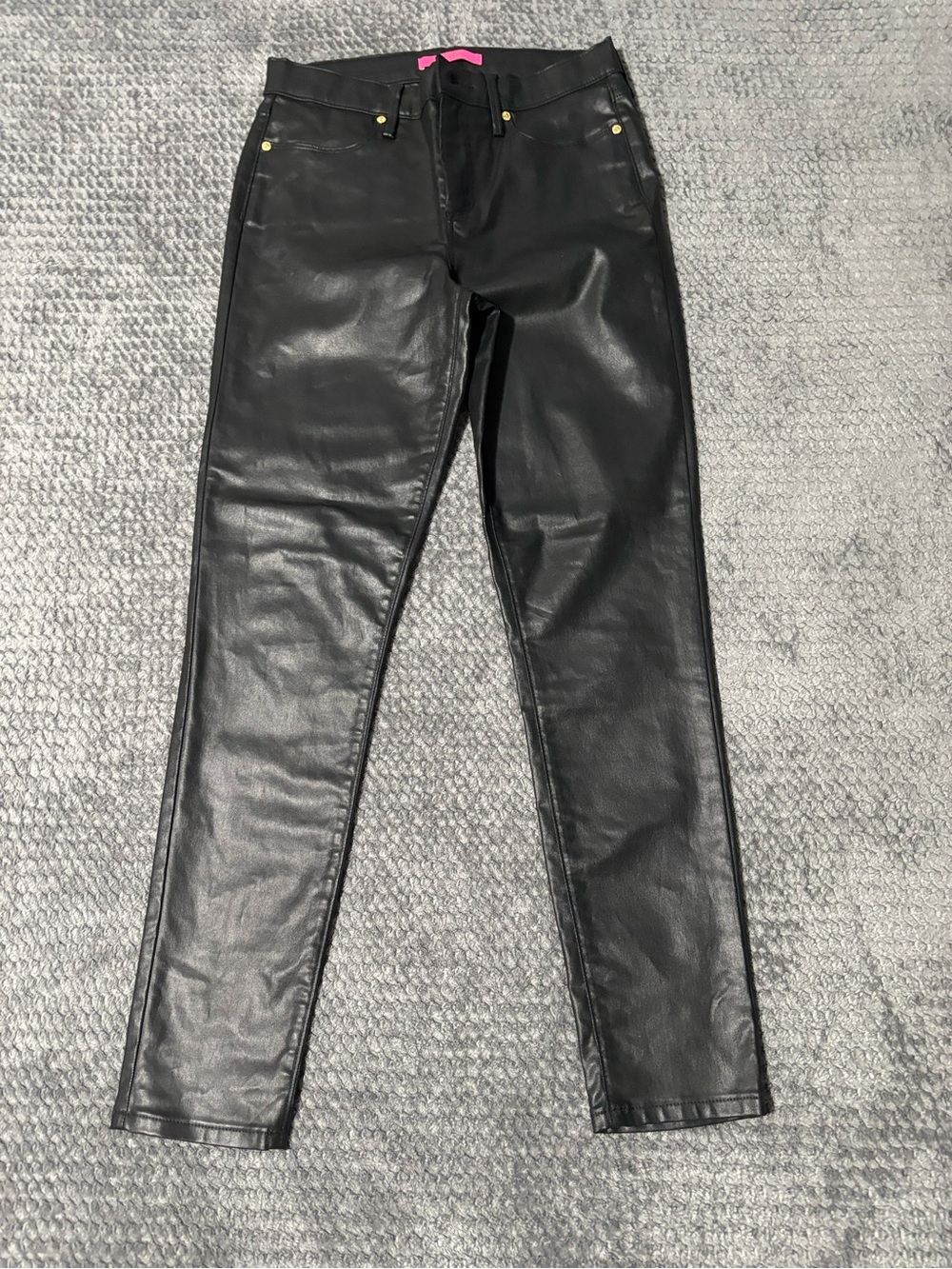 Lily Pulitzer Black Faux Leather Skinny Pants Size 6